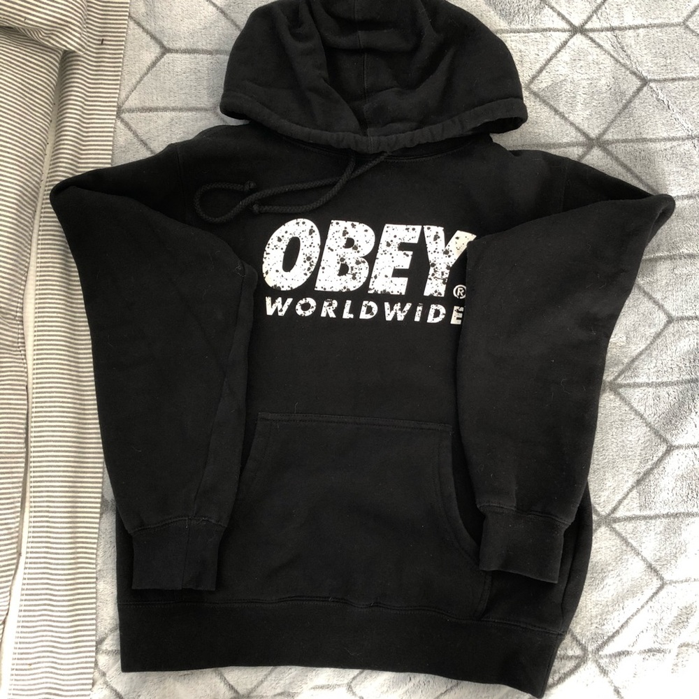 Black Obey pullover hoodie